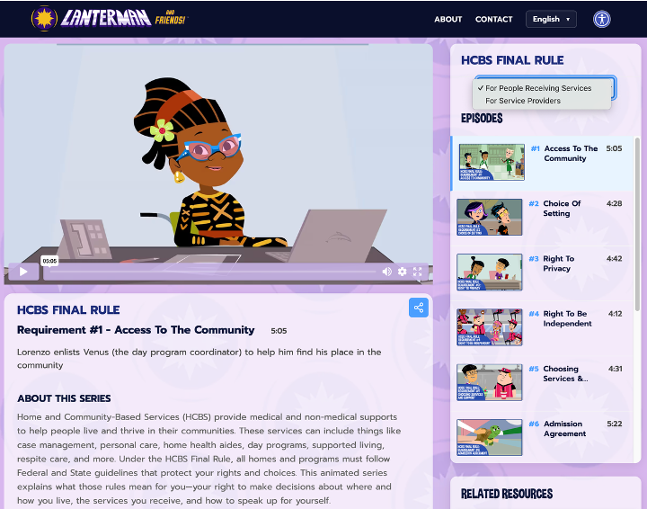 Lanterman & Friends character group — Dani, Dexter, Maya, Steven, Lorenzo