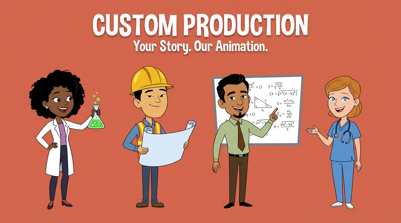 Professional studio-quality custom animation production
